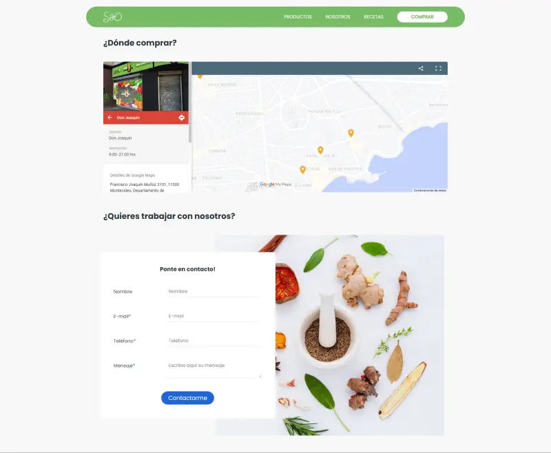 mapa y contacto shio sales gourmet