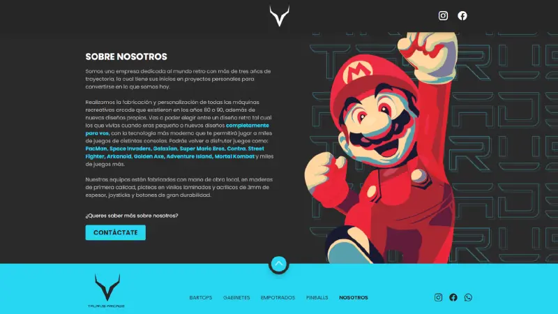 sobre nosotros taurus arcade